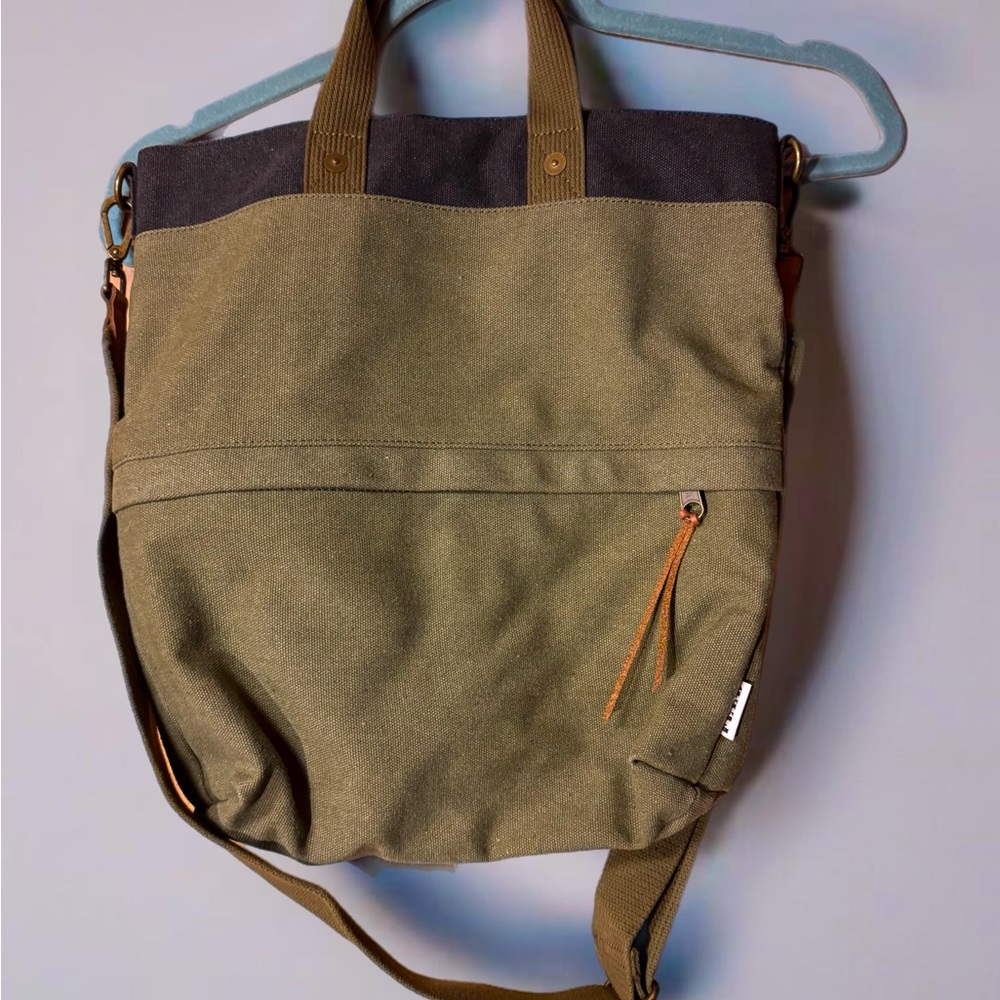 Chic Olive and Black Crossbody Bag